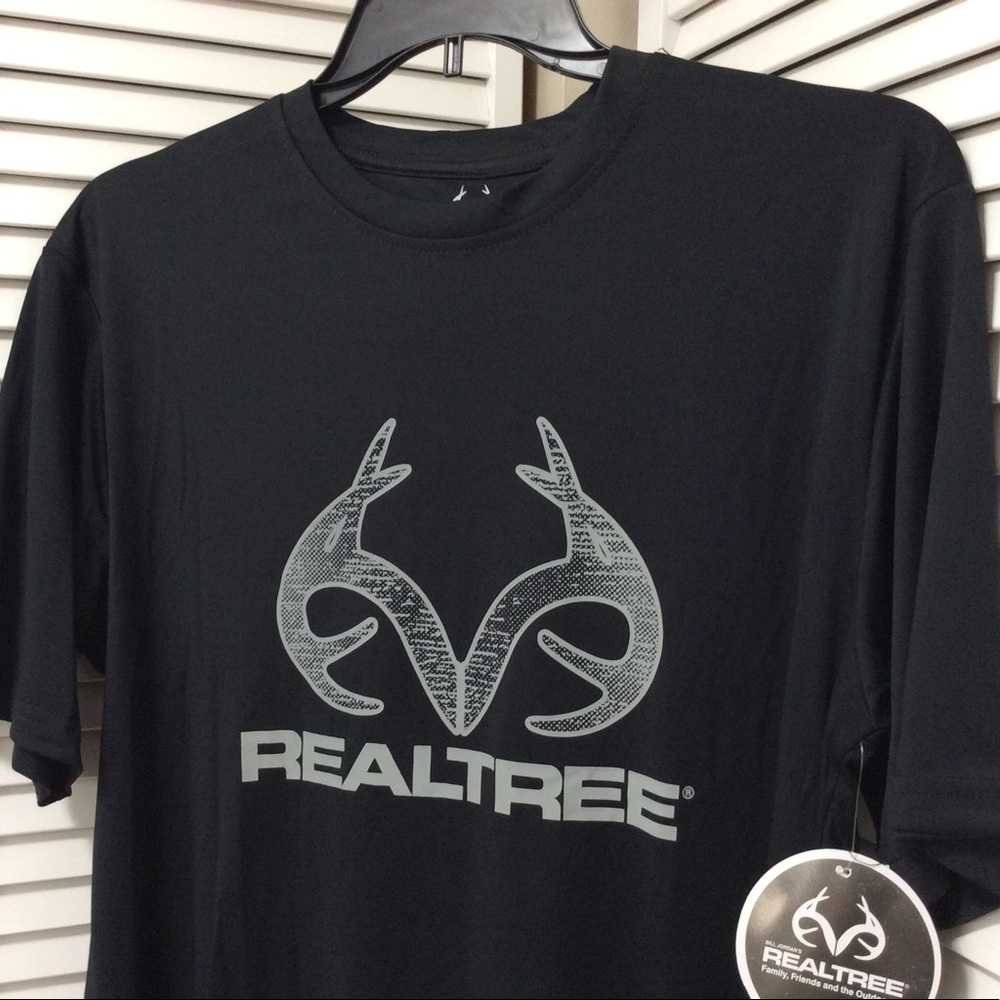 Realtree Men’s Poly T-shirt Black Size Medium NWT - Picture 2 of 9